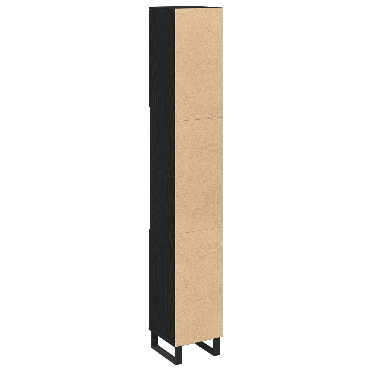 vidaXL Badezimmer Schrank Schwarz Eiche 30x30x190 cm Holzwerkstoff