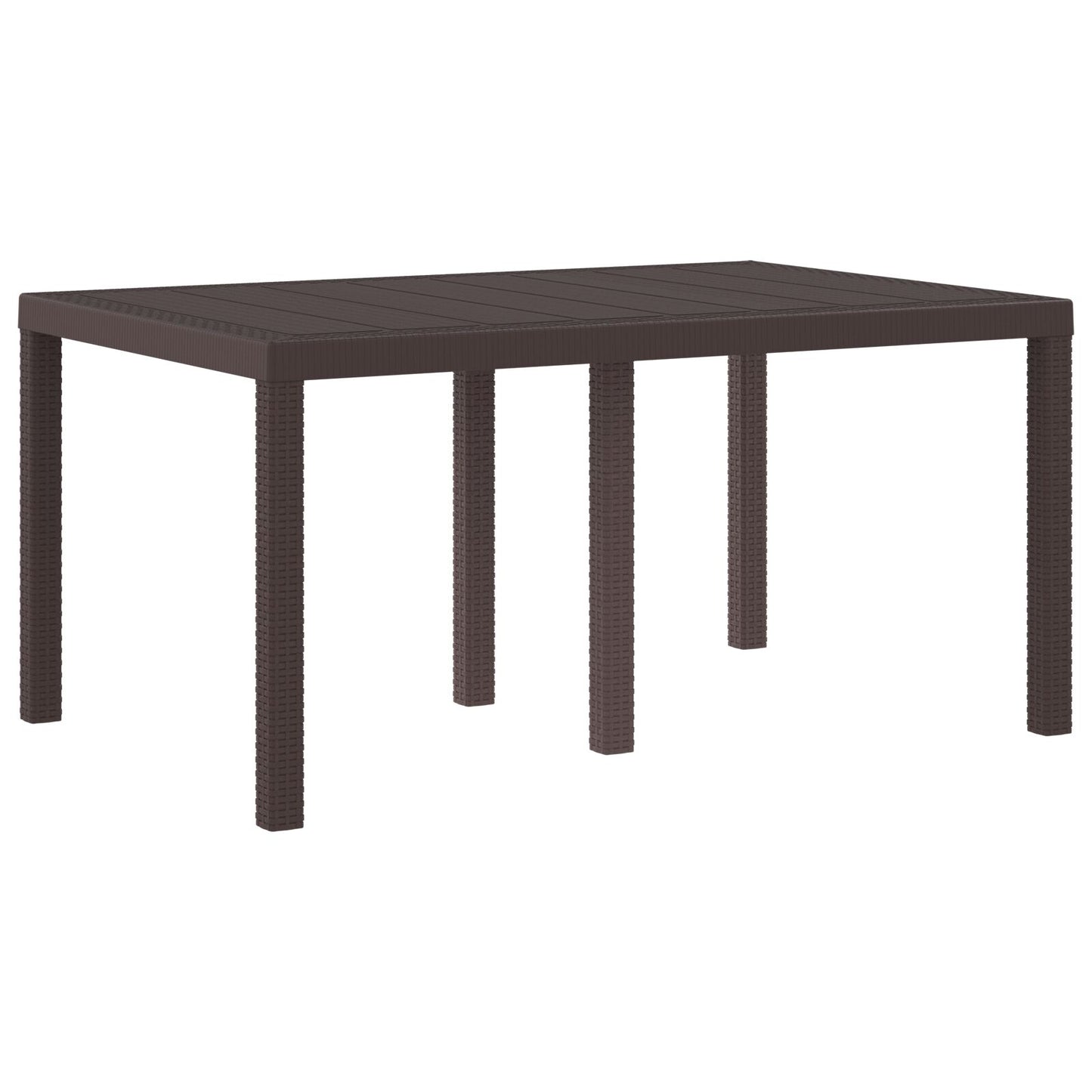 vidaXL 5-teiliges Garten Essen Set mit Kissen Braun Poly Rattan