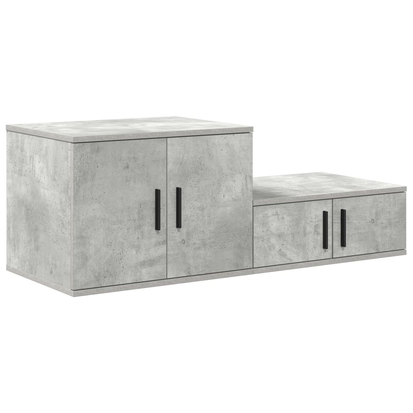 vidaXL Stauraum-Schrank Beton Grau 127x41x40 cm Ingenieurholz