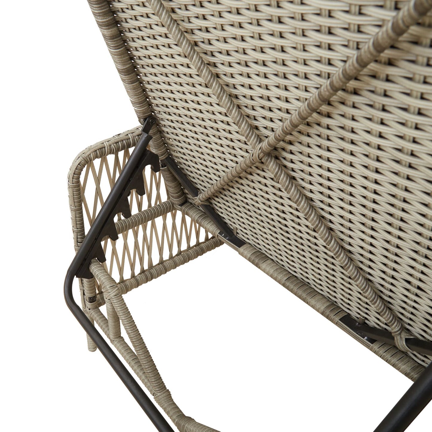 vidaXL Sonnenliege Set von 3 Hellgrau und Dunkelgrau PE-Rattan, Metall