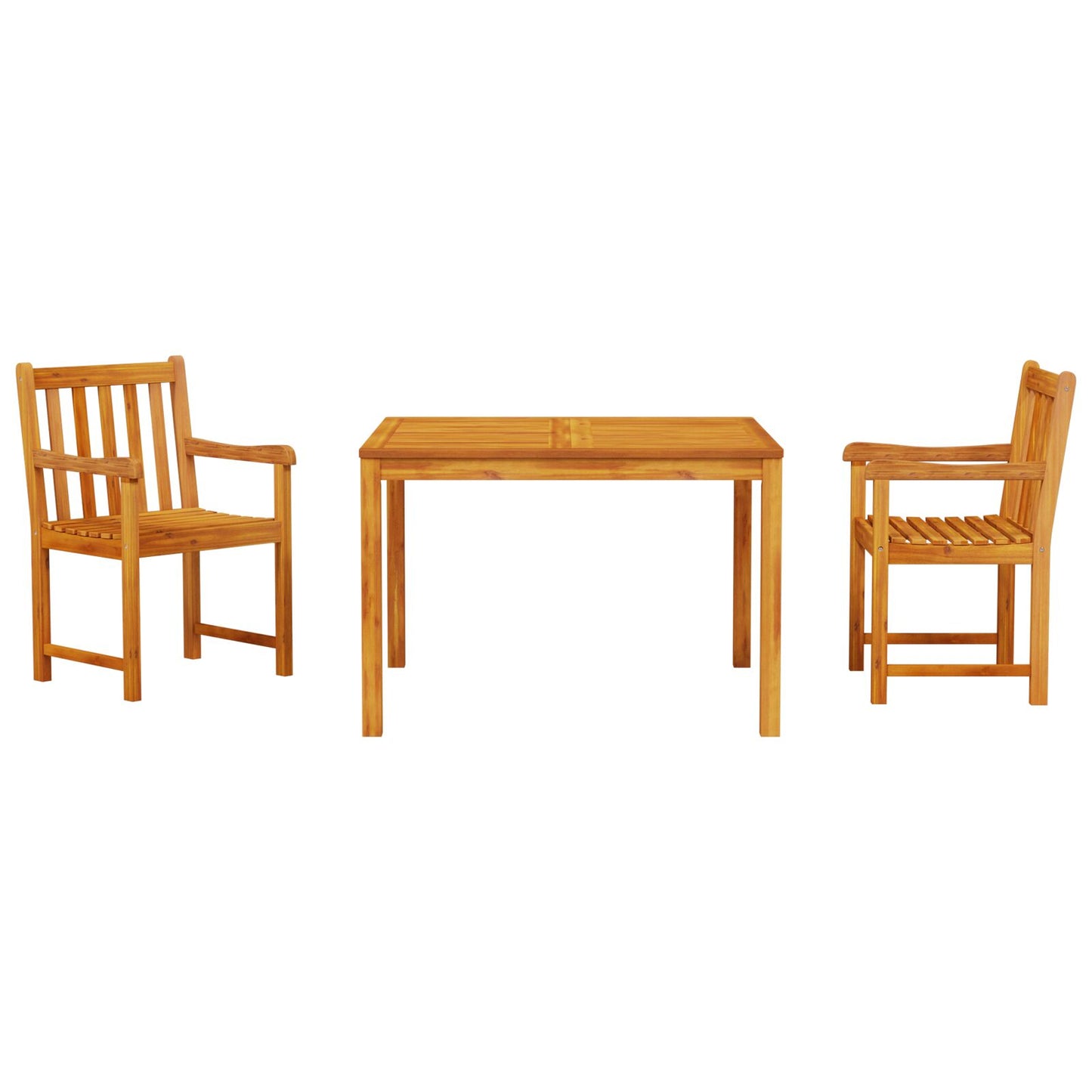 vidaXL 3-teiliges Garten-Esszimmer-Set aus massivem Akazienholz