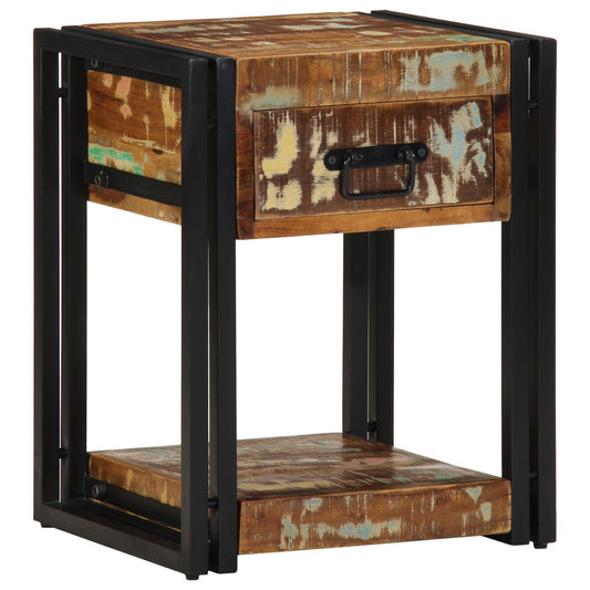 vidaXL Nachttische 2 Stück 40x35x50 cm Massivholz recyceltes