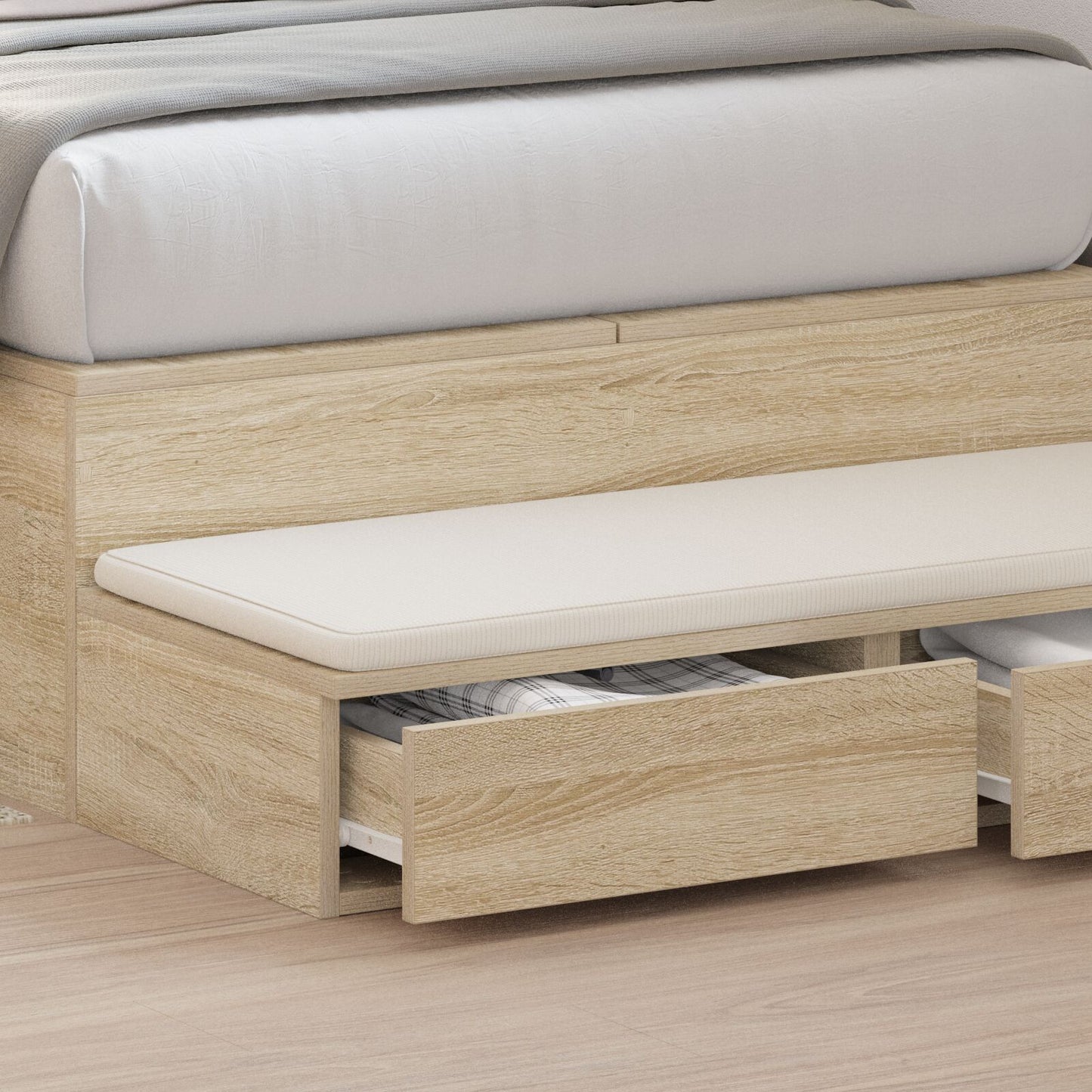 vidaXL Bett-Schubladen Sonoma Eiche 80x36,5x16,5 cm Holzwerkstoff