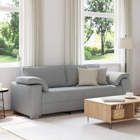 vidaXL 3-Sitzer Sofa in Hellgrau, 178 cm, Stoff