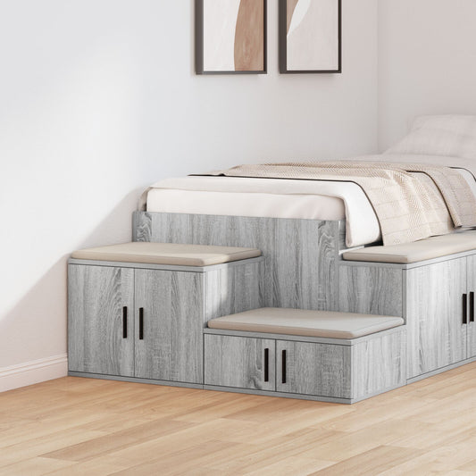 vidaXL Aufbewahrungsschrank Grau Sonoma 108x41x40 cm Holzwerkstoff