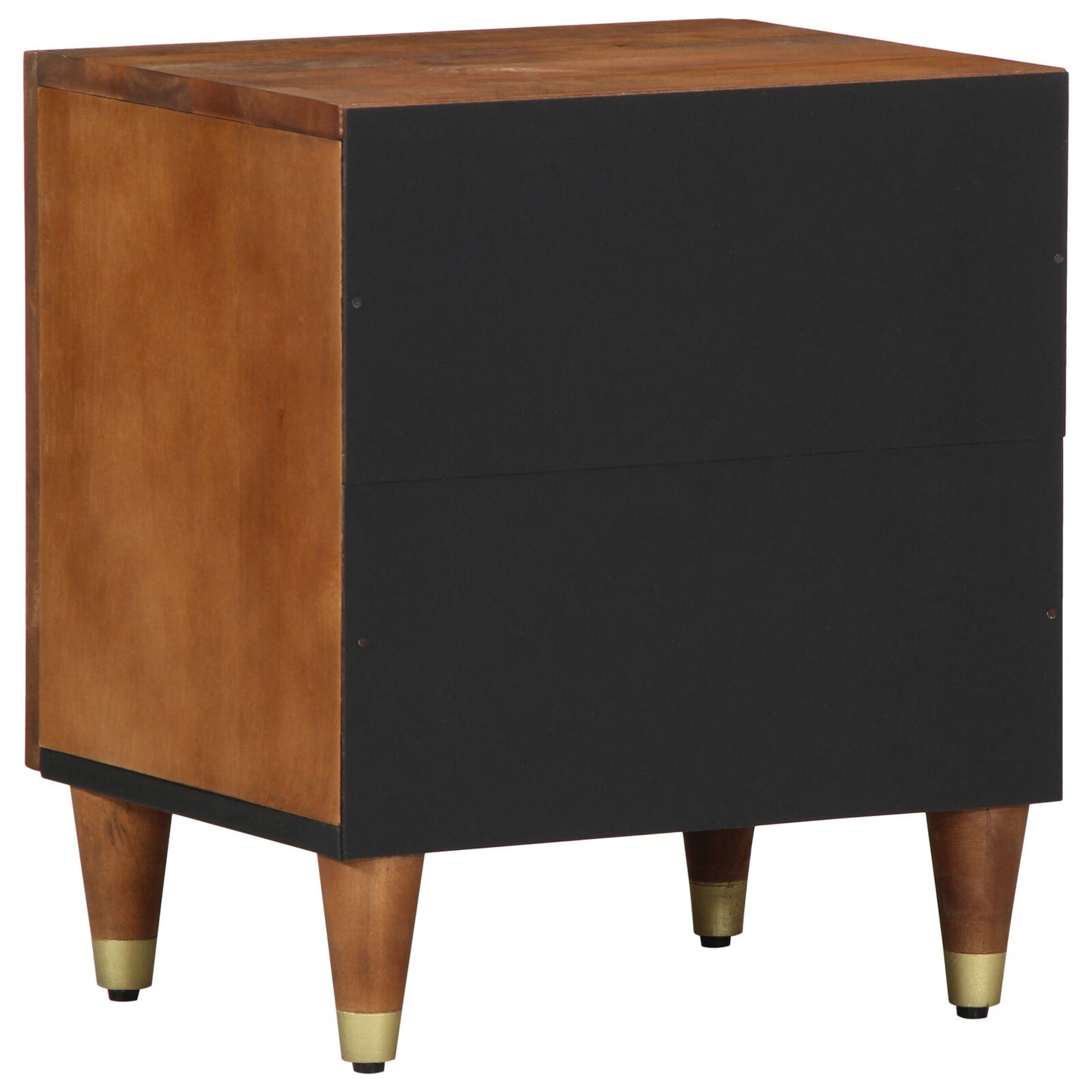 vidaXL Nachttische Honey braun Massivholz Medium Dekorative Intarsien