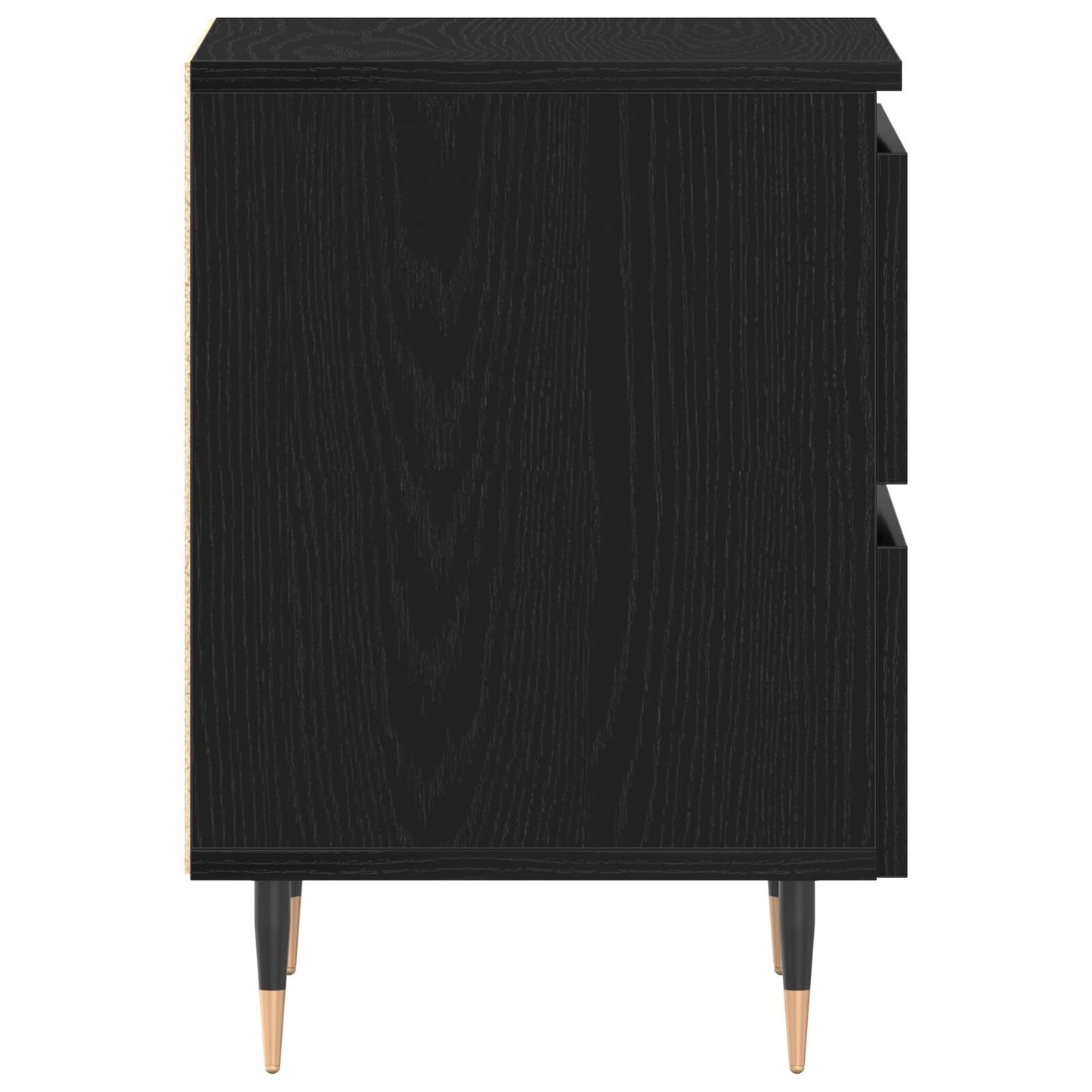 vidaXL Nachttische 2 Stück Schwarz Eiche 40x35x50 cm Spanplatte
