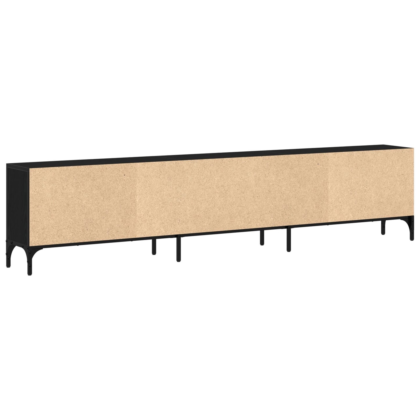 vidaXL TV-Schrank mit Schublade Schwarz Eiche 200x25x44 cm Holzwerkstoff