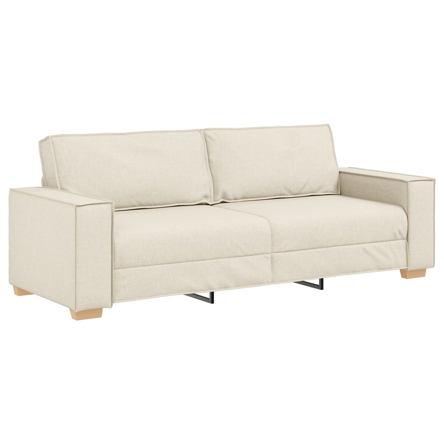 vidaXL 2-teiliges Sofaset mit Kissen aus Leinen