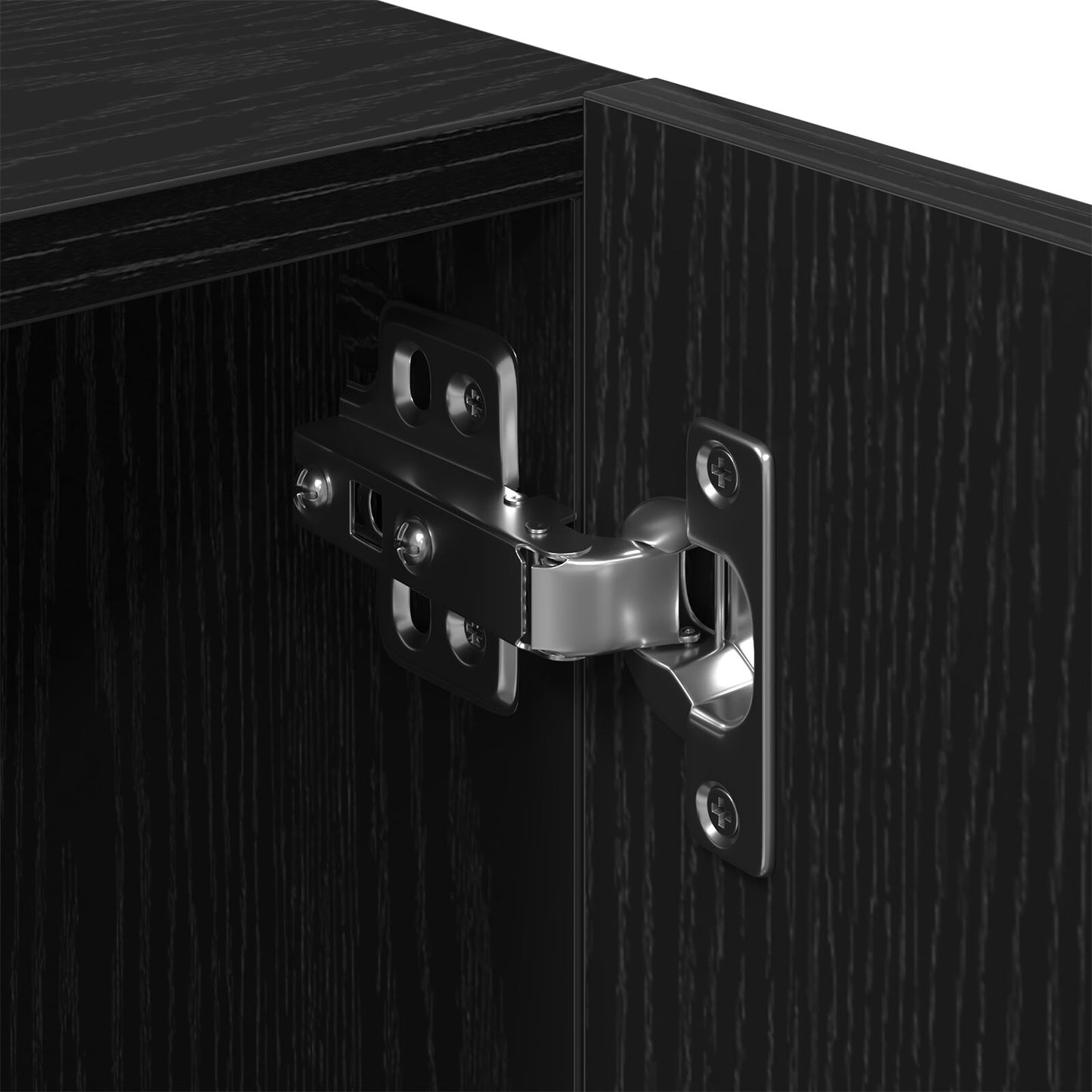 vidaXL TV-Regal Schwarz Eiche 100x35x40 cm Holzwerkstoff
