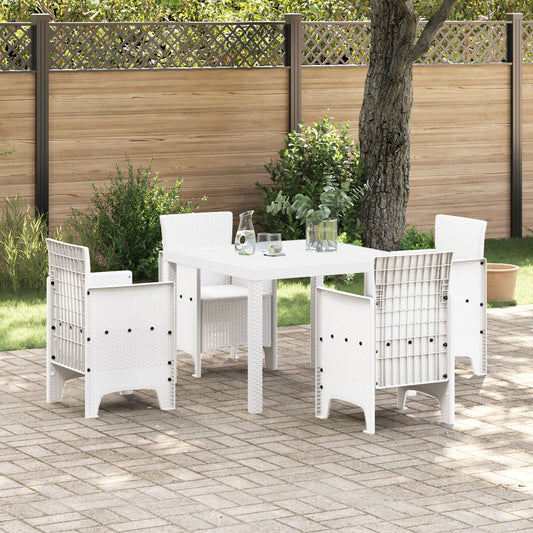 vidaXL Outdoor Tisch Weiß Kunststoff Mittel Langlebig Patio Tisch