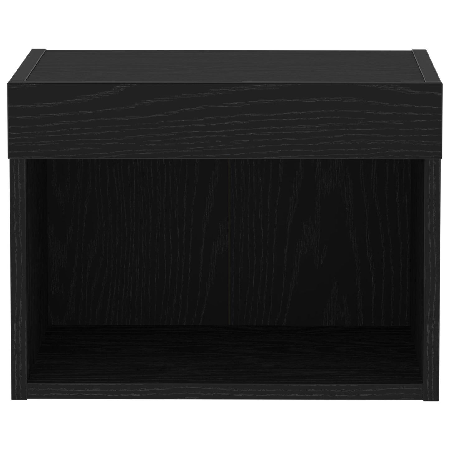 vidaXL Wandschränke mit LED-Lichtern 2 Stück Schwarz Eiche 40x30x30 cm