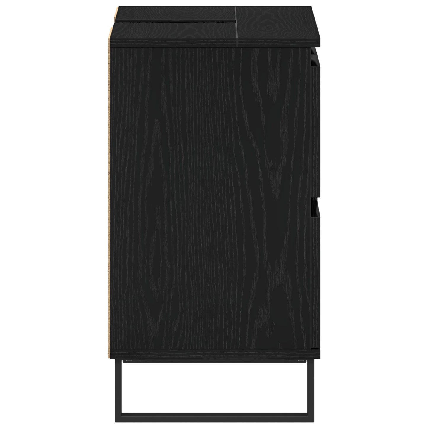 vidaXL Waschbeckenschrank Schwarze Eiche 80x33x60 cm Holzwerkstoff