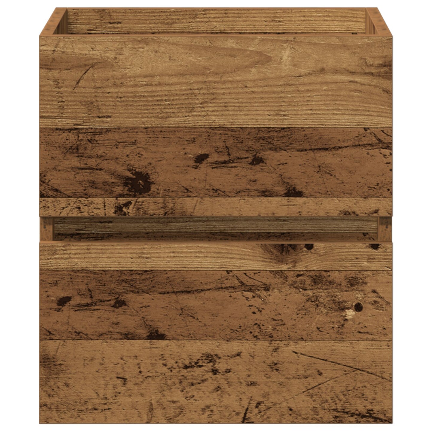 vidaXL Waschbeckenunterschrank mit eingebautem Becken Schwarze Eiche Ingenieure Holz, vidaXL Waschbeckenunterschrank Alter Holz 41x38,5x45 cm Ingenieure Holz