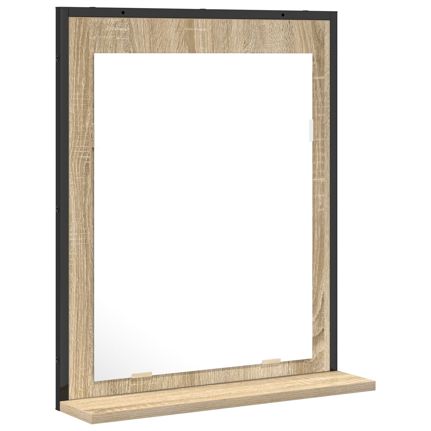 vidaXL Badezimmerspiegel mit Regal Sonoma Eiche 50x12x60 cm Holzwerkstoff