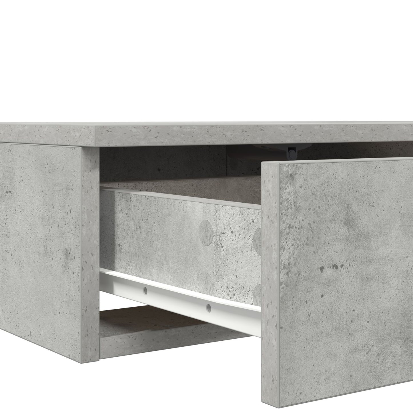 vidaXL Bettbeistellschränke Beton Grau 80x36,5x16,5 cm Spanplatte