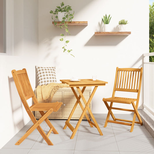 vidaXL 3-teiliges Garten Bistro Set aus solidem Akazienholz
