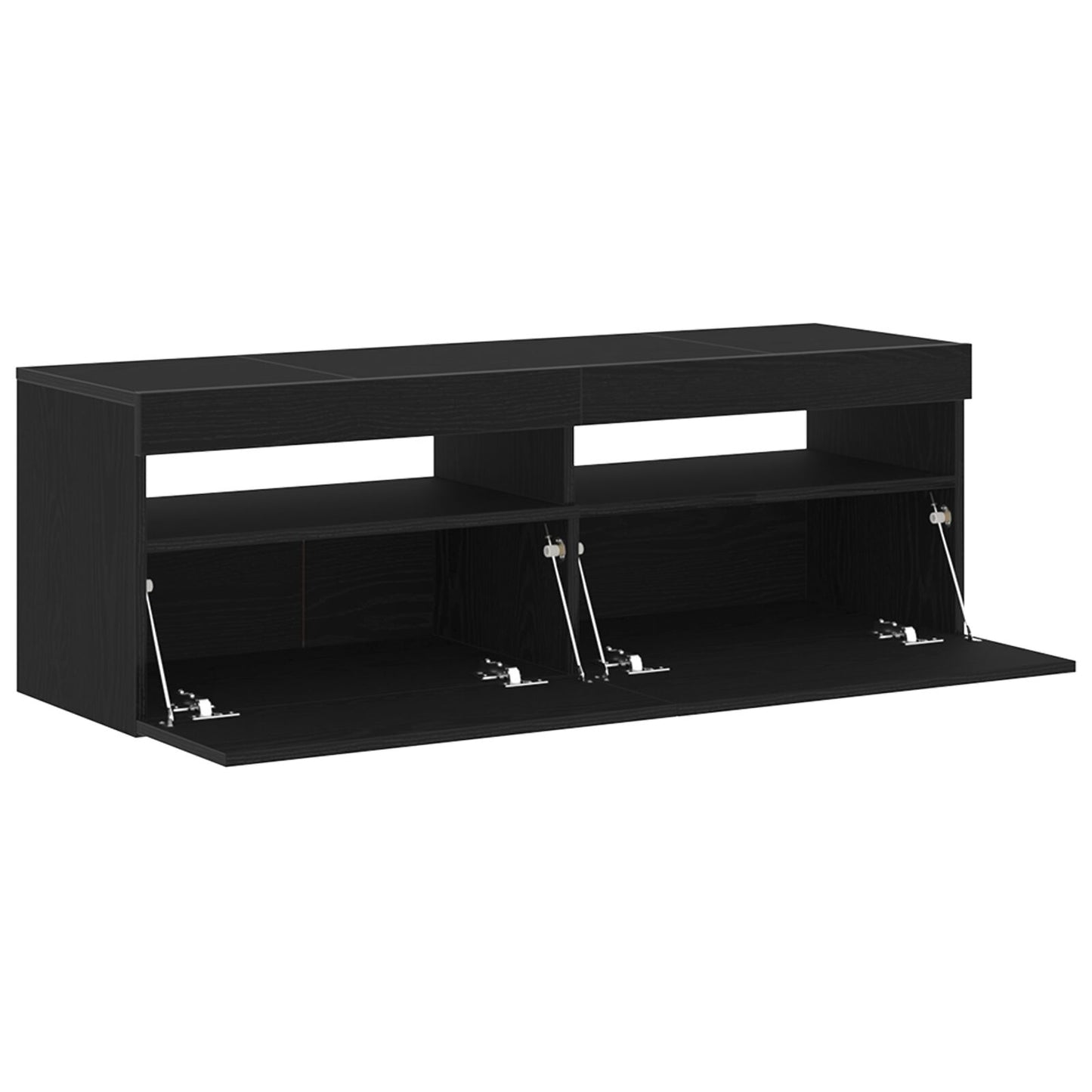vidaXL TV-Schrank mit LED Schwarz Eiche 120x35x40 cm Holzwerkstoff