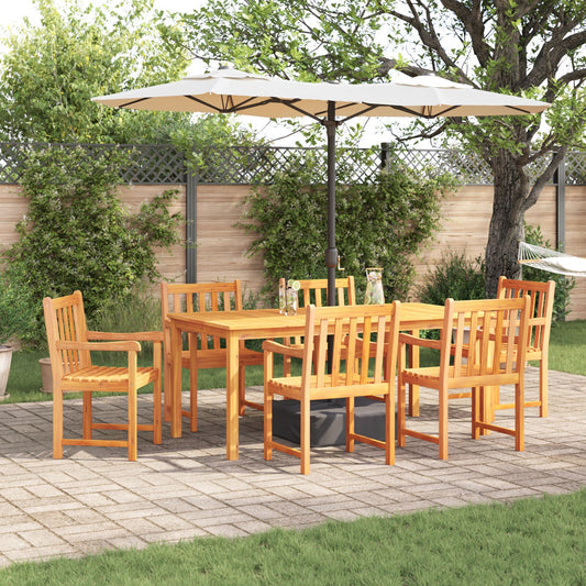 vidaXL 7-teiliges Garten-Esstisch-Set aus stabilem Akazienholz