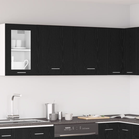 vidaXL Hängeschränke - 2er Set - Schwarze Eiche, 100x31x60 cm - Aus Holzwerkstoff hergestellt
