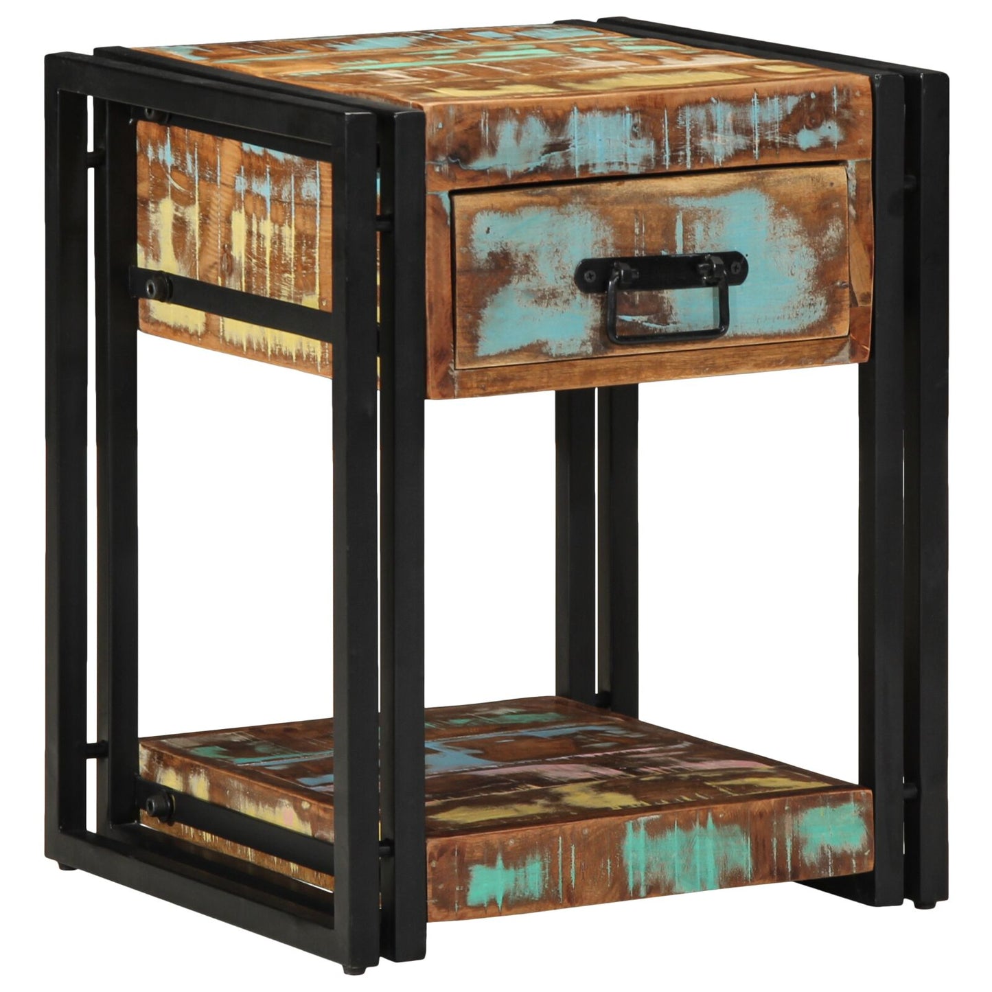 vidaXL Nachttisch 40x40x50 cm Massivholz Altholz