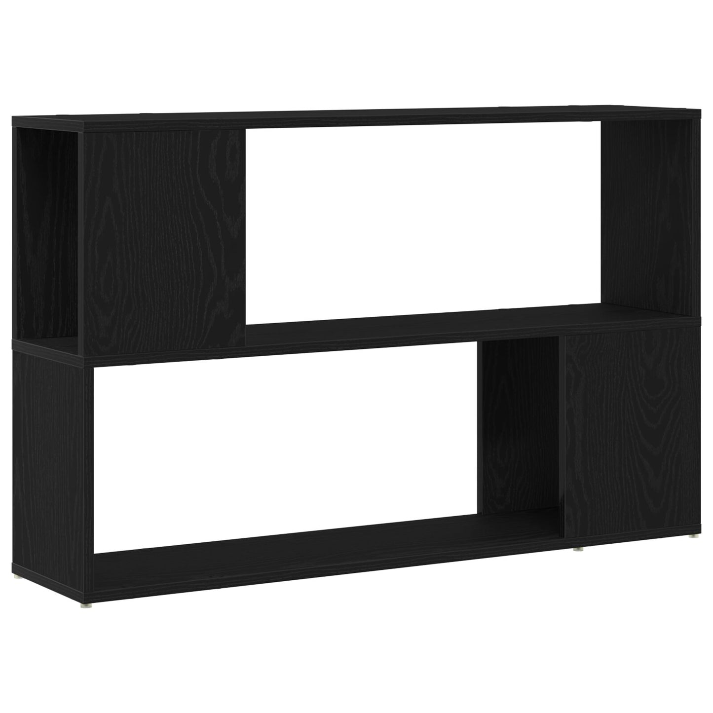 vidaXL Bücherregal Schwarz Eiche 100x24x63 cm aus Holzwerkstoff