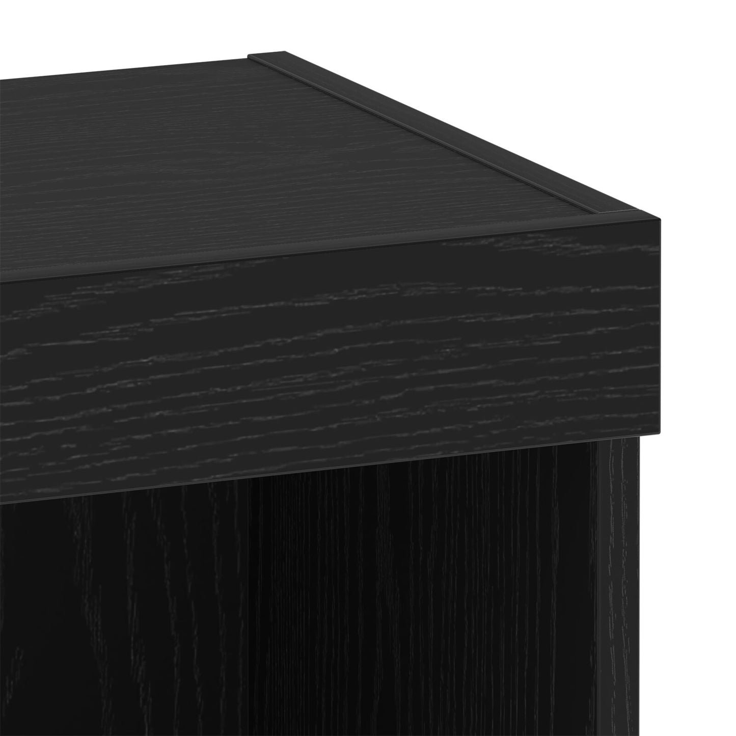 vidaXL Wandschränke mit LED-Lichtern 2 Stück Schwarz Eiche 40x30x30 cm