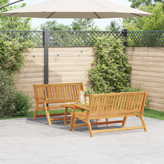 vidaXL Gartenstühle mit Tisch 3 Stück Massivholz Akazie