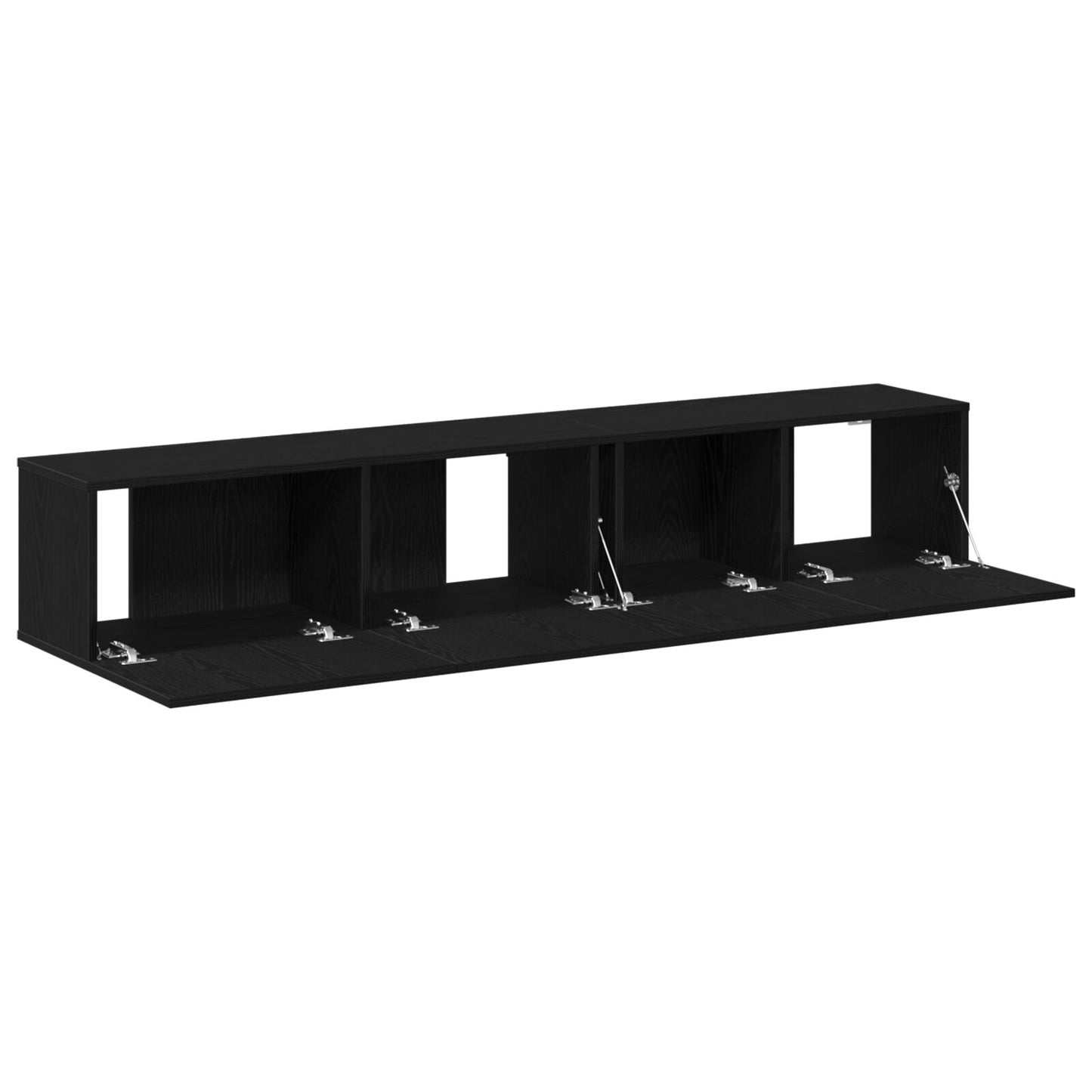 vidaXL 2-teiliges TV-Schrank-Set Schwarzes Holzwerkstoff