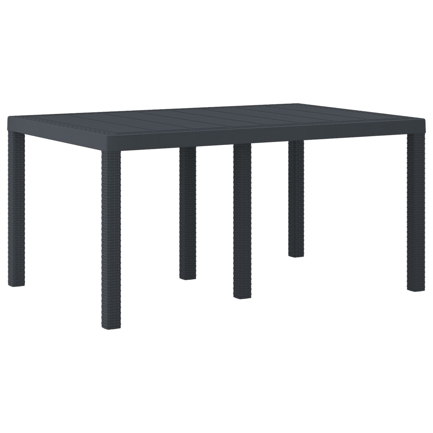 vidaXL 5-teilige Garten Essgarnitur Anthrazit Poly Rattan
