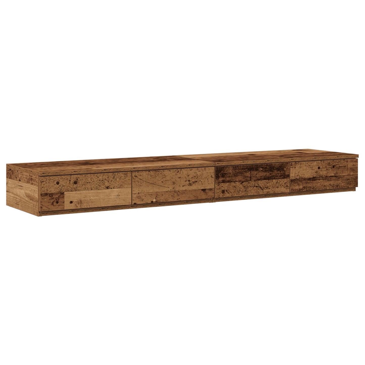 vidaXL Bettauflagen Alte Holz 135x36,5x16,5 cm Engineered Wood