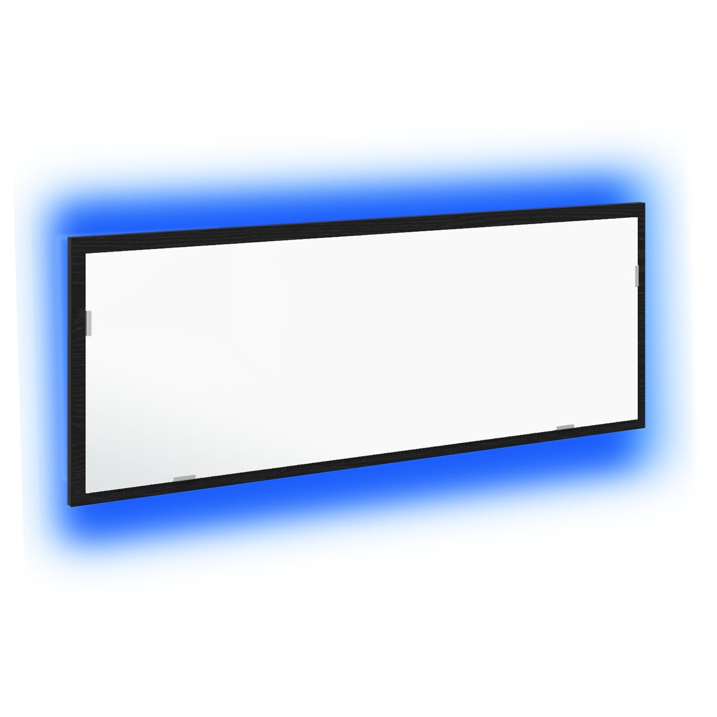 vidaXL LED Badspiegel Schwarz Eiche 100x8,5x37 cm Ingenieurholz