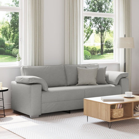 vidaXL 3-Sitzer Sofa Wolken Grau 178 cm Textil