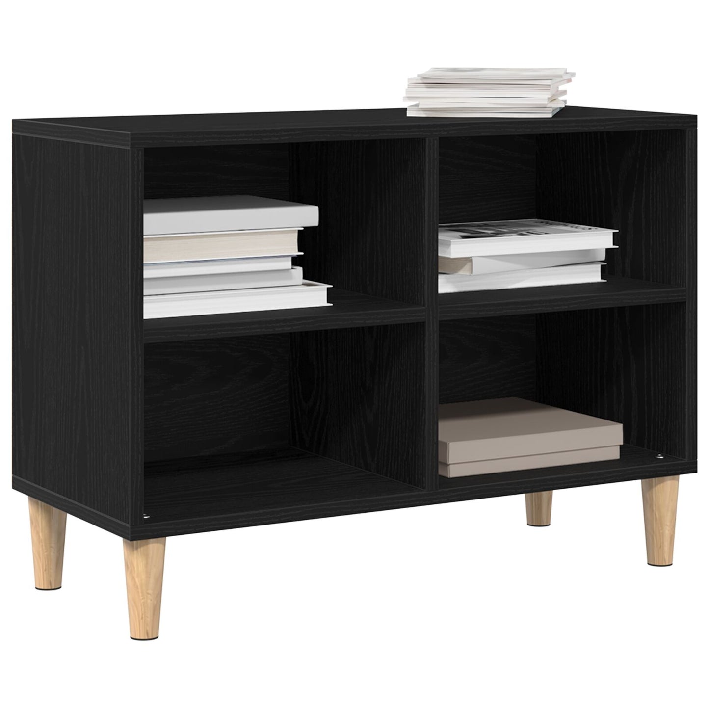vidaXL TV-Schrank aus Schwarzer Eiche - 69,5x30x50 cm, aus Holzwerkstoff