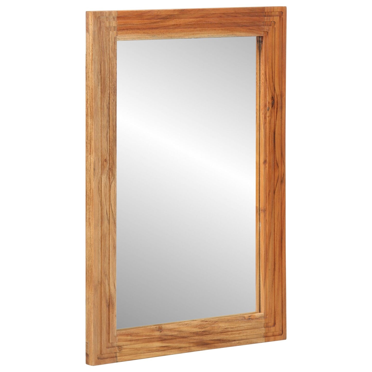 vidaXL Badezimmerspiegel 50x70x3 cm Massivholz Akazie