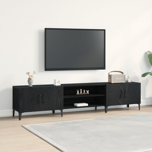 vidaXL TV Schrank Schwarz Eiche 180x31,5x40 cm Technische Holz