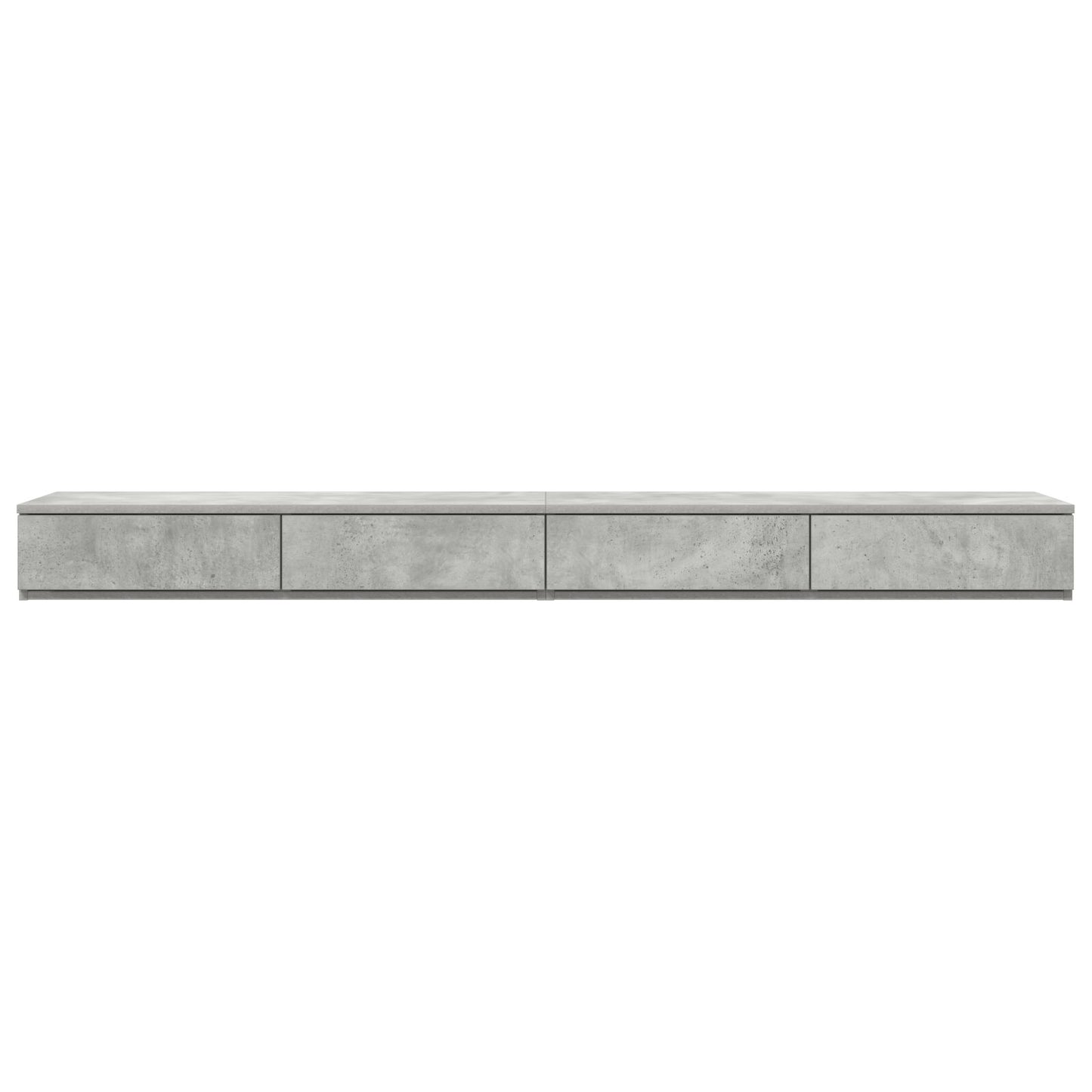 vidaXL Bett-Schubladen Betongrau 200x36,5x16,5 cm Ingenieurholz