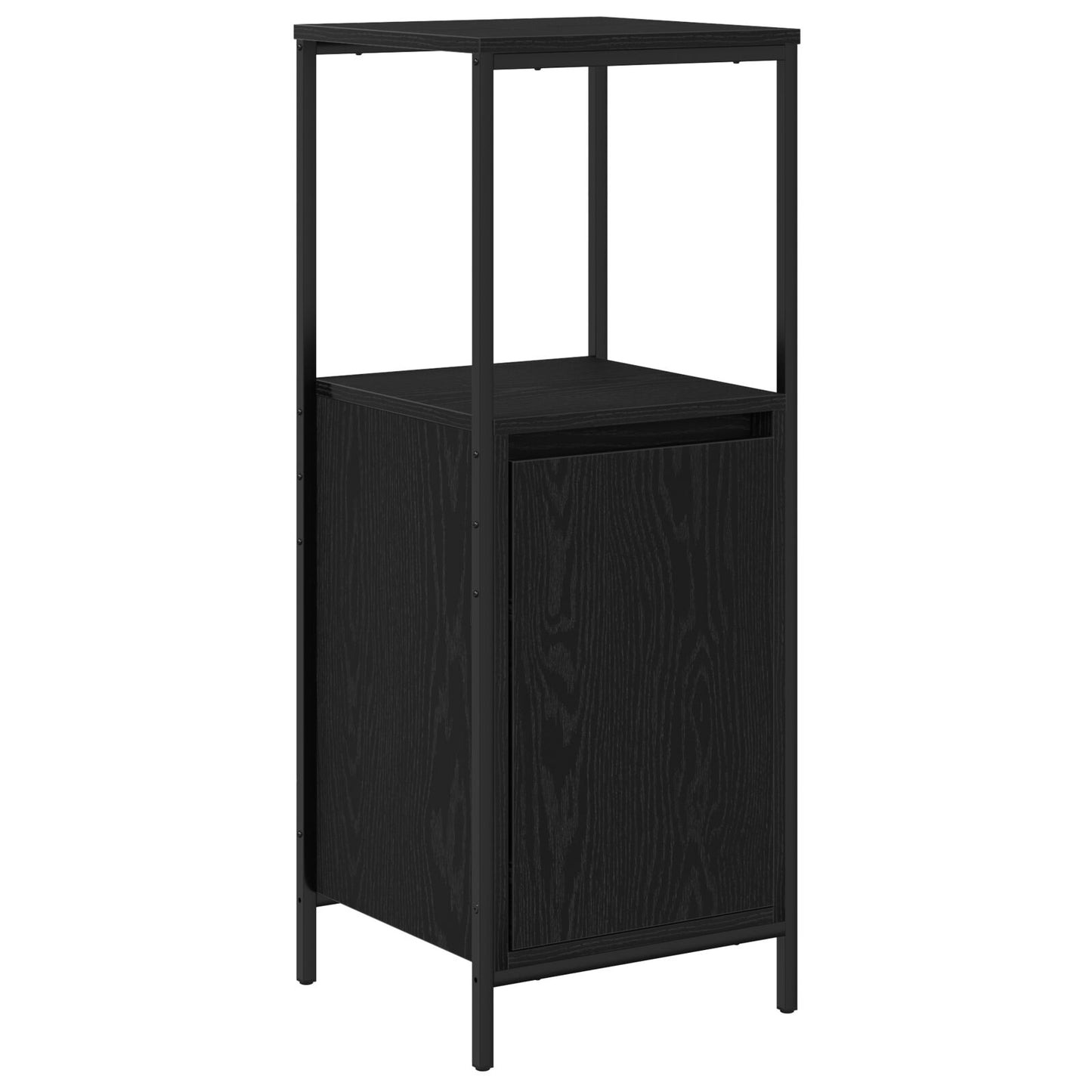 vidaXL 3-teilige Badezimmermöbel Set Schwarze Eiche Holzwerkstoff