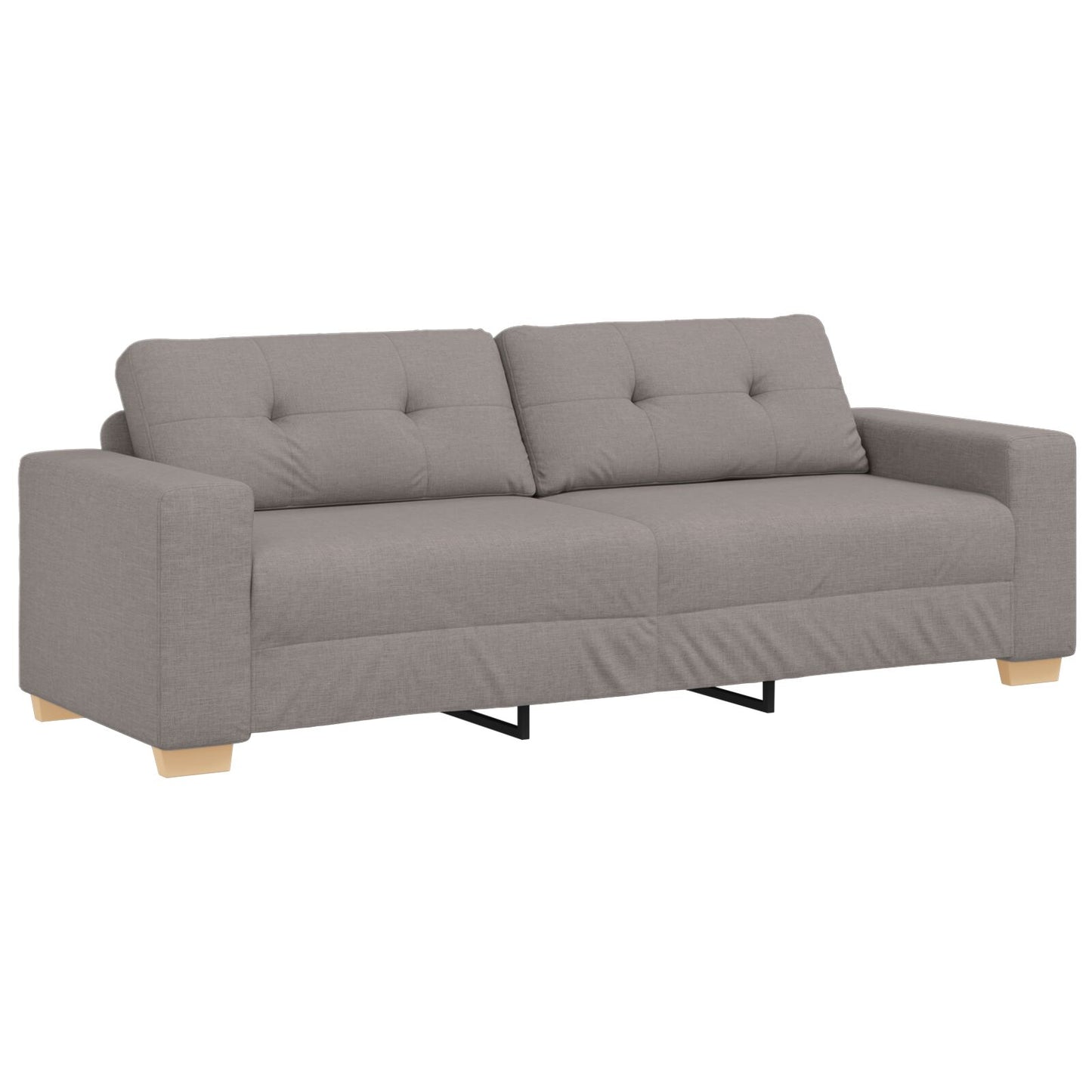 vidaXL 2-teiliges Sofa Set mit Kissen aus taupe Stoff