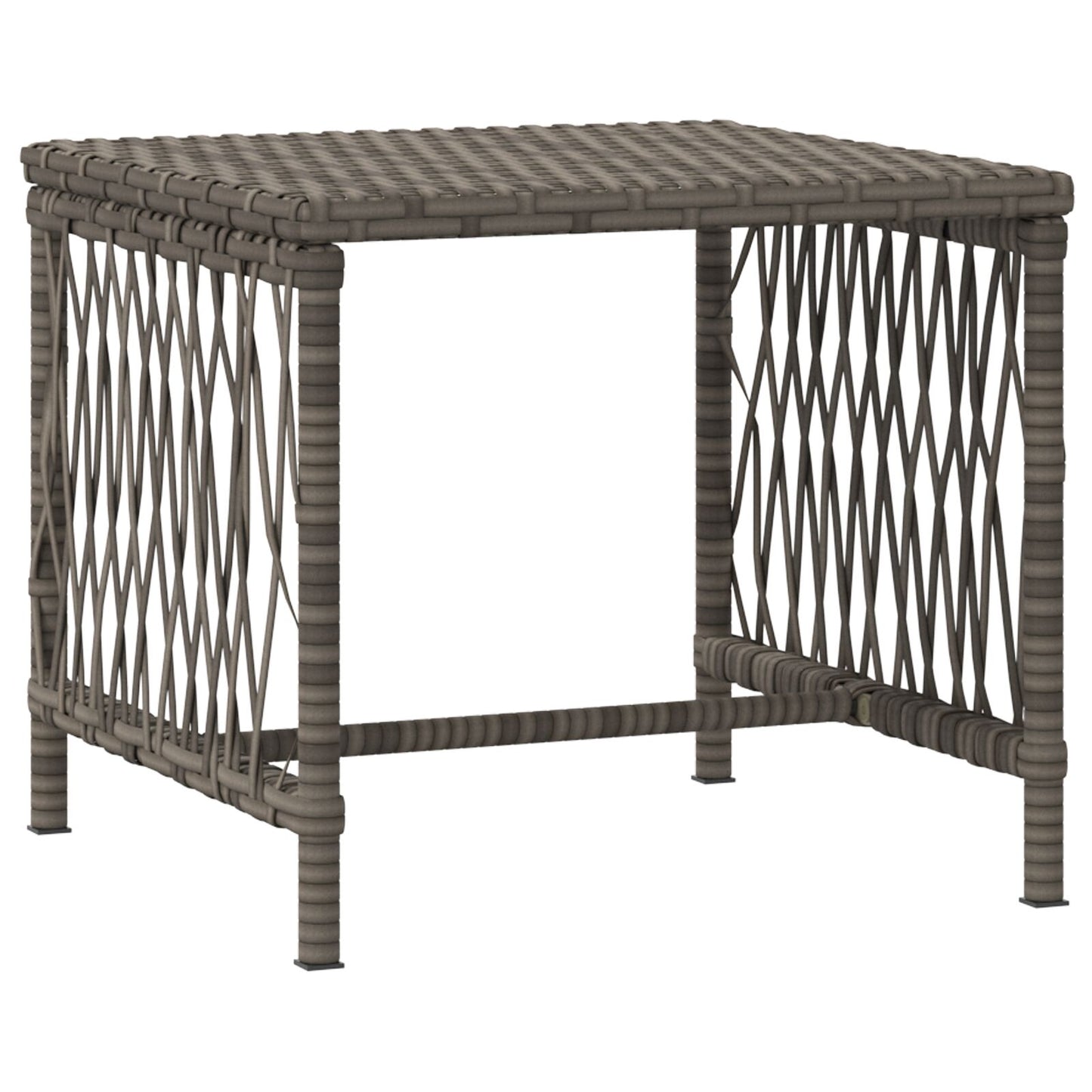 vidaXL Sonnenliege Set Set aus 3 Grau und Dunkelgrau PE Rattan