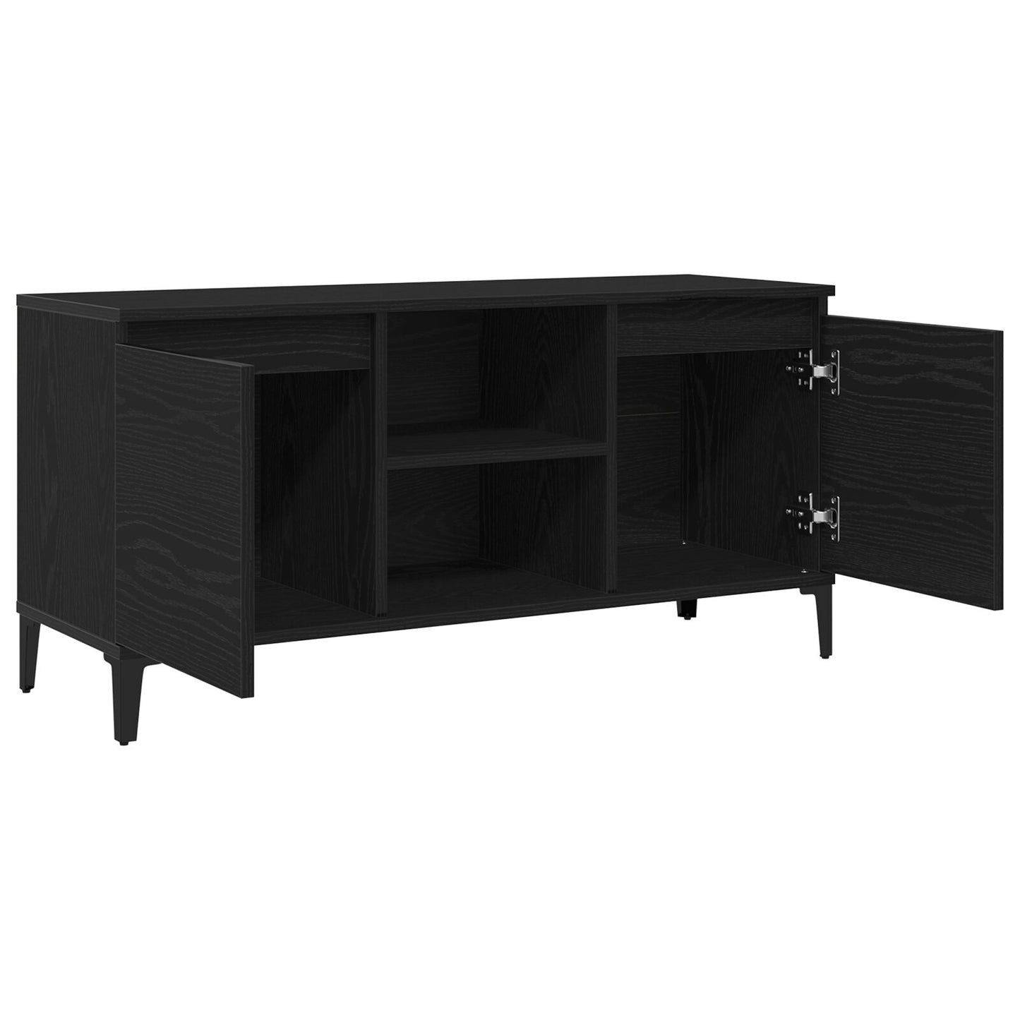 vidaXL TV-Schrank Schwarz Eiche 102x35x50 cm Holzwerkstoff