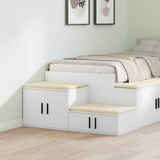 vidaXL Stauraum-Schrank in Weiß, 108x41x40 cm, aus Ingenieurholz