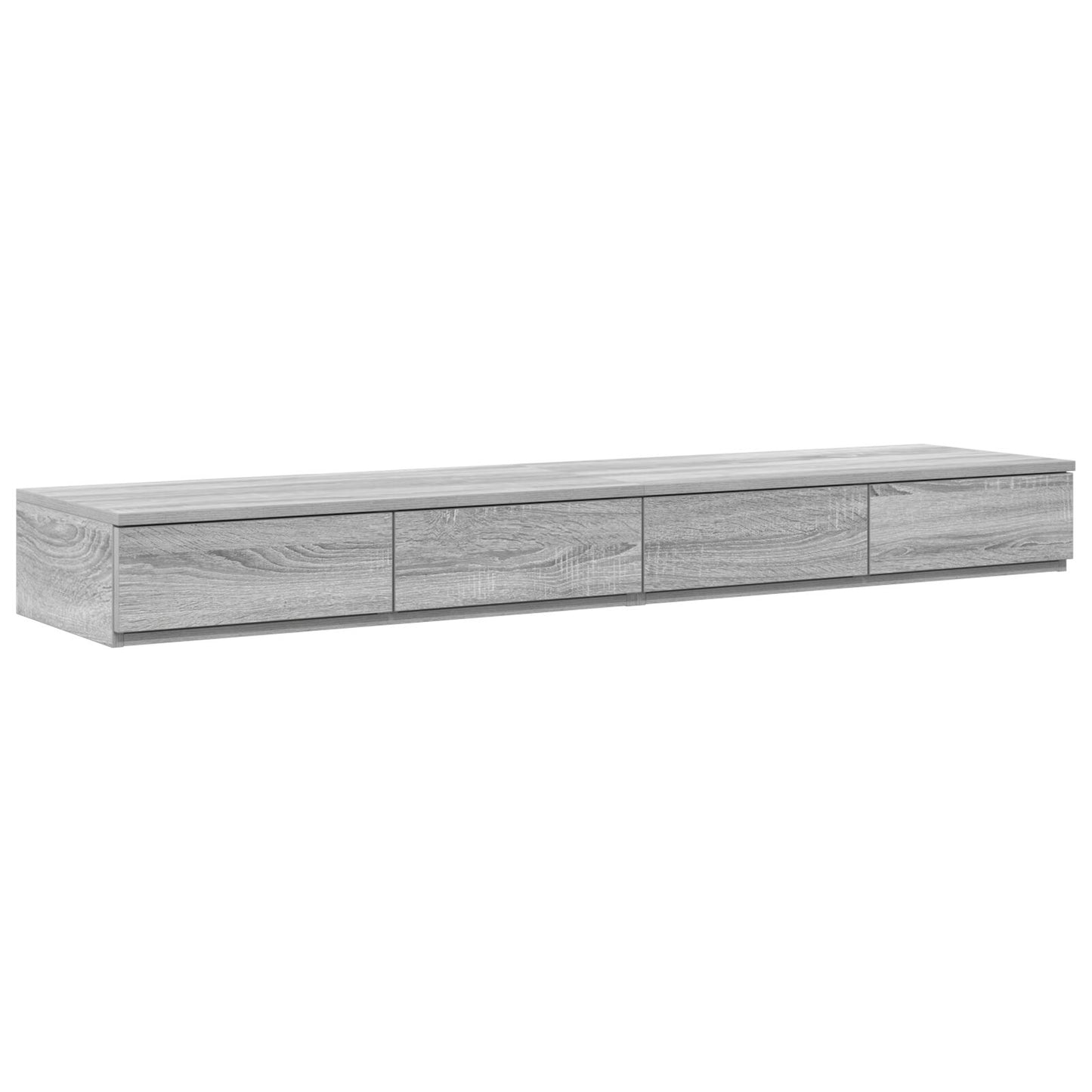vidaXL Bett-Schubladen Grau Sonoma 135x36,5x16,5 cm aus Holzwerkstoff