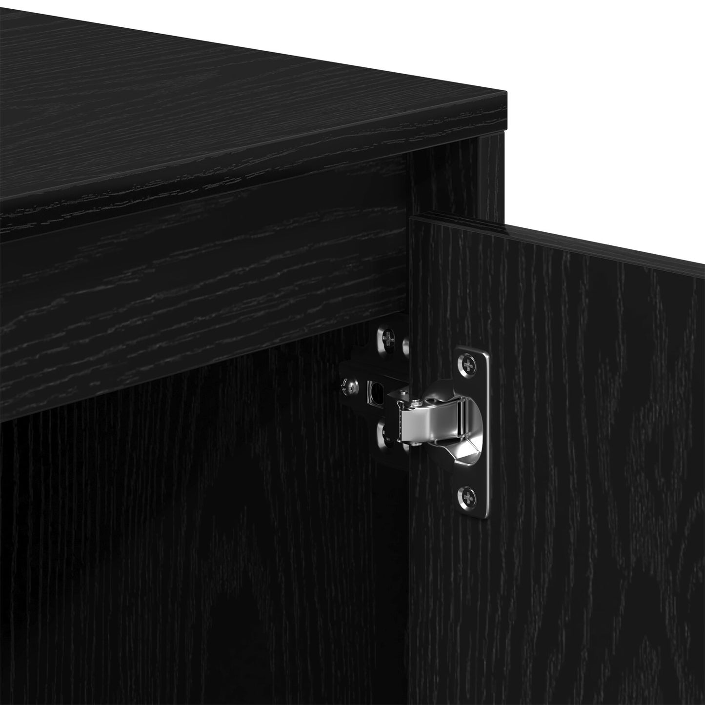 vidaXL TV-Schrank Schwarz Eiche 102x37,5x52,5 cm Holzwerkstoff