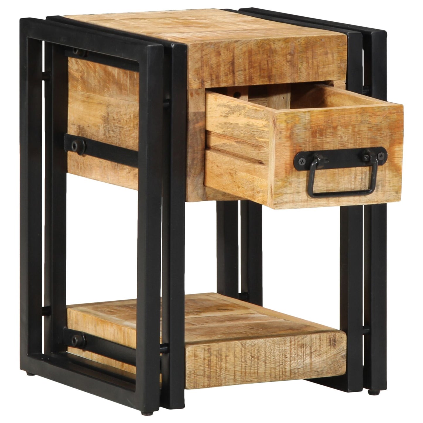 vidaXL Nachttisch 40x40x40 cm Massives Mangoholz