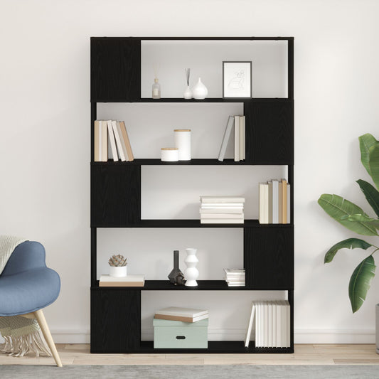 vidaXL Bücherregal Schwarz Eiche 100x24x155 cm Holzwerkstoff