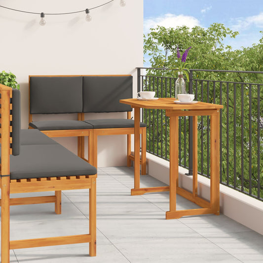 vidaXL 5-teiliges Garten-Esszimmer-Set mit Kissen aus Akazienholz