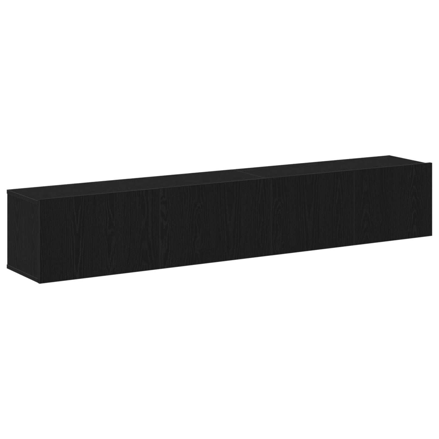 vidaXL 2-teiliges TV-Schrank-Set Schwarzes Holzwerkstoff