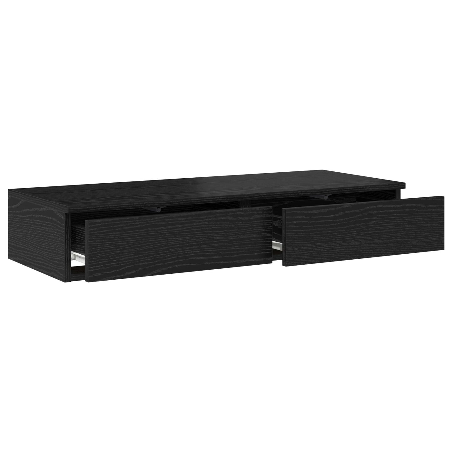 vidaXL Bett-Schubladen Schwarz 75x36,5x16,5 cm Holzwerkstoff