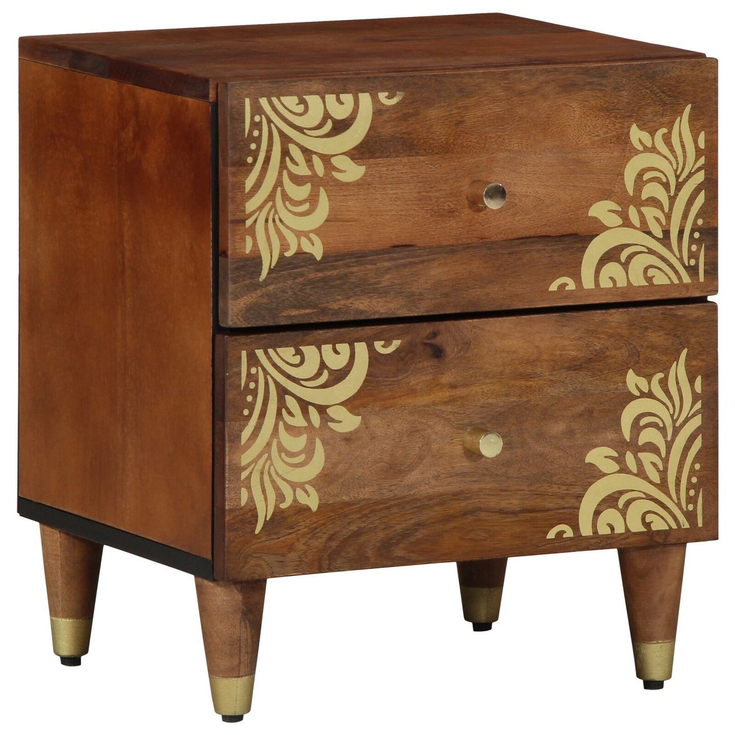 vidaXL Nachttisch Honigbraun Solides Sheeshamholz 40 x 33 x 46 cm